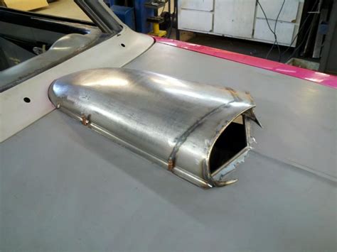 how to make a sheet metal hood scoop|metal hood scoop design.